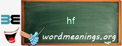 WordMeaning blackboard for hf